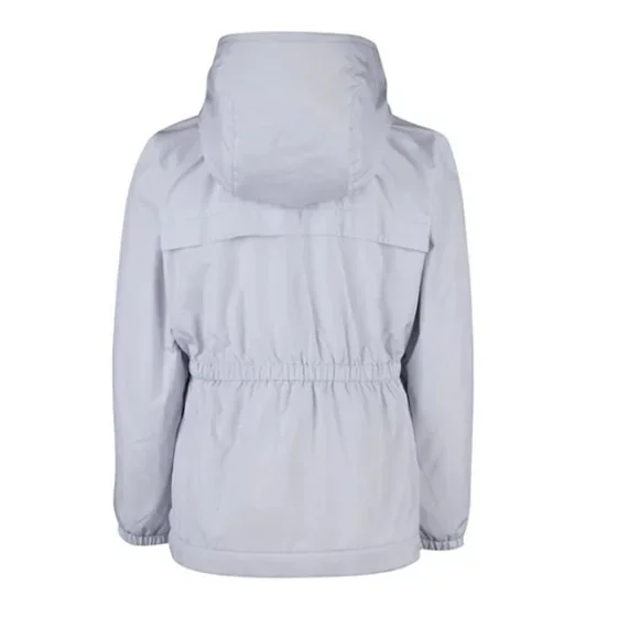Girls Nike Ripstop Hooded Anorak Full-Zip Jacket Pure Platinum Size:4